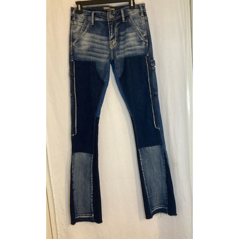 ESNTL Lab Men's "NAEDIZEL" Carpenter Skinny Jeans‎ Stacked  Size 30W  Dark Wash